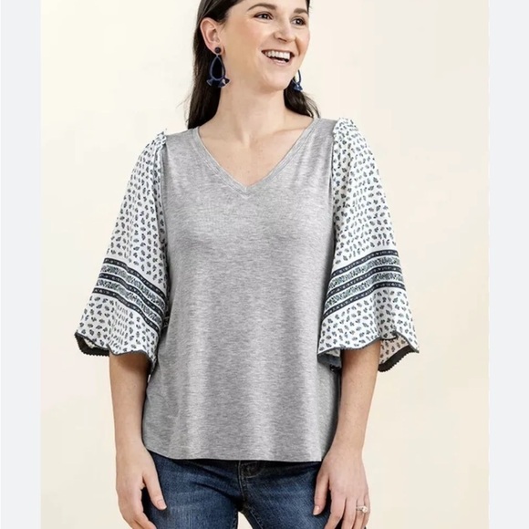 Matilda Jane Lets go together Without A Care Floral V Neck  Top - Picture 1 of 6